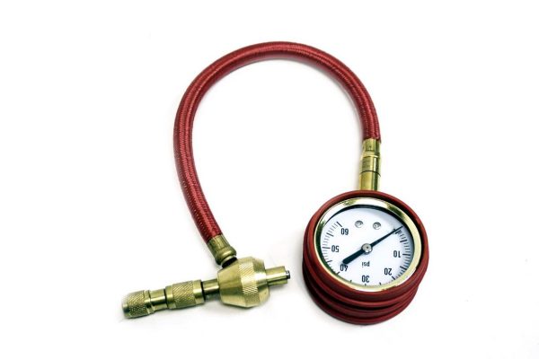 ⁦שעון לחץ גלגלים  0-70 psi בנרתיק  ALLTOP כולל מעטה גומי להגנה על השעו⁩ – תמונה ⁦3⁩
